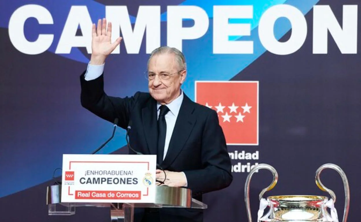 Florentino Pérez, durante las últimas celebraciones del Real Madrid. 