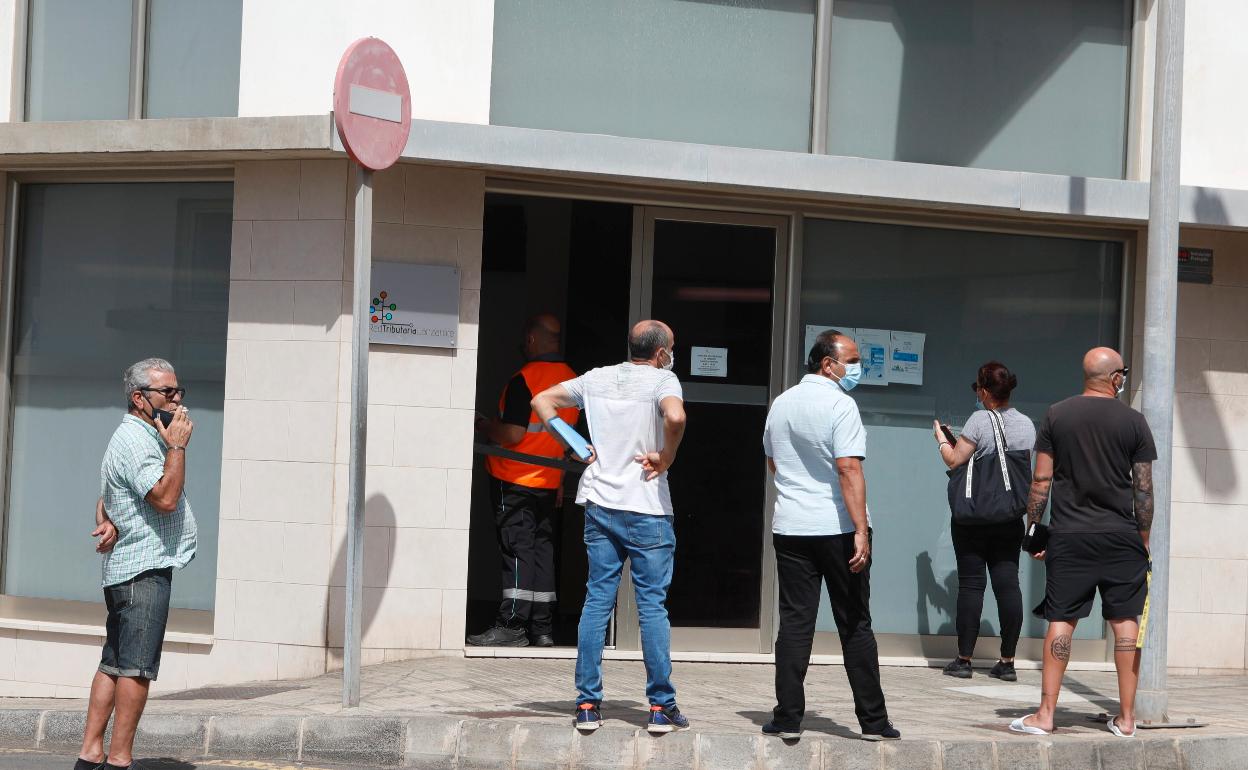 Red Tributaria, en la sede central en Arrecife. 