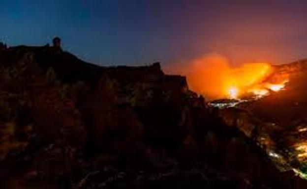 Imagen del incendio que se declaró en agosto de 2019 en Gran Canaria. 