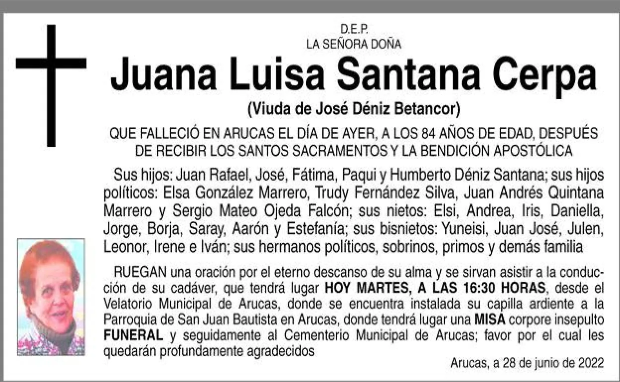 Juana Luisa Santana Cerpa