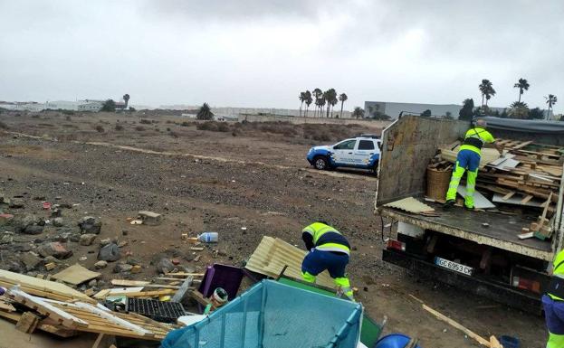 La zona ya ha sido restablecida, tras desmontar la construcción. 