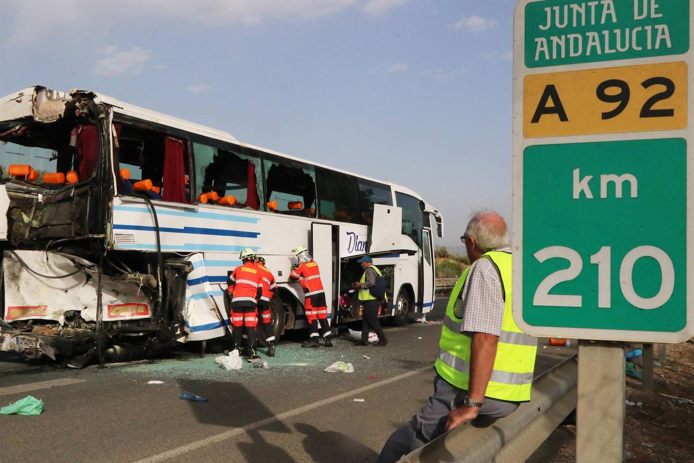 Imagen de una de las guaguas siniestradas. 