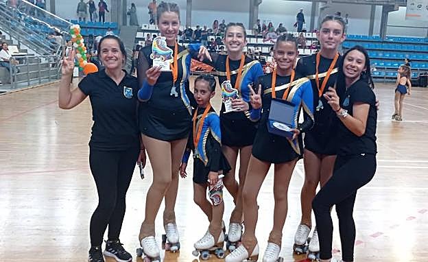 Imagen principal - El Meraki Patín Club brilla en La Palma