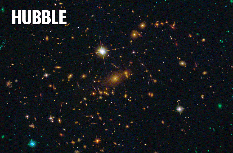 Así ven la misma región del Cosmos los telescopios Hubble y James Webb