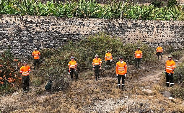 Una cuadrilla del dispositivo de 2022 para el control de la culebra real de California en Gran Canaria. 