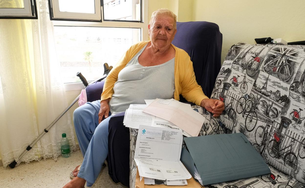 María del Pino García Ortega en su casa, en el barrio capitalino de Casablanca III. 