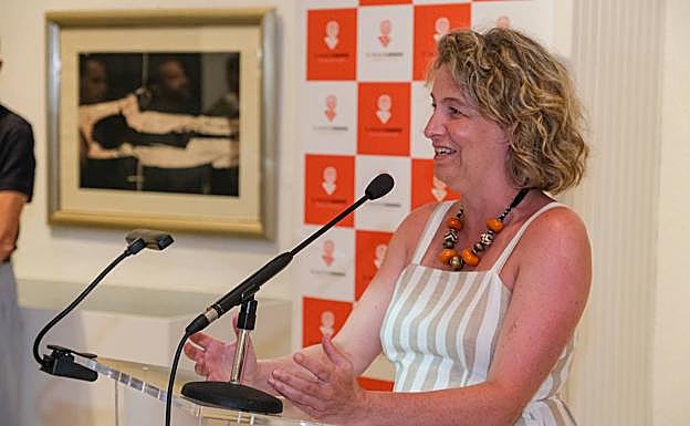 Coro Millares, hija de Manolo Millares, este jueves en El Museo Canario. 