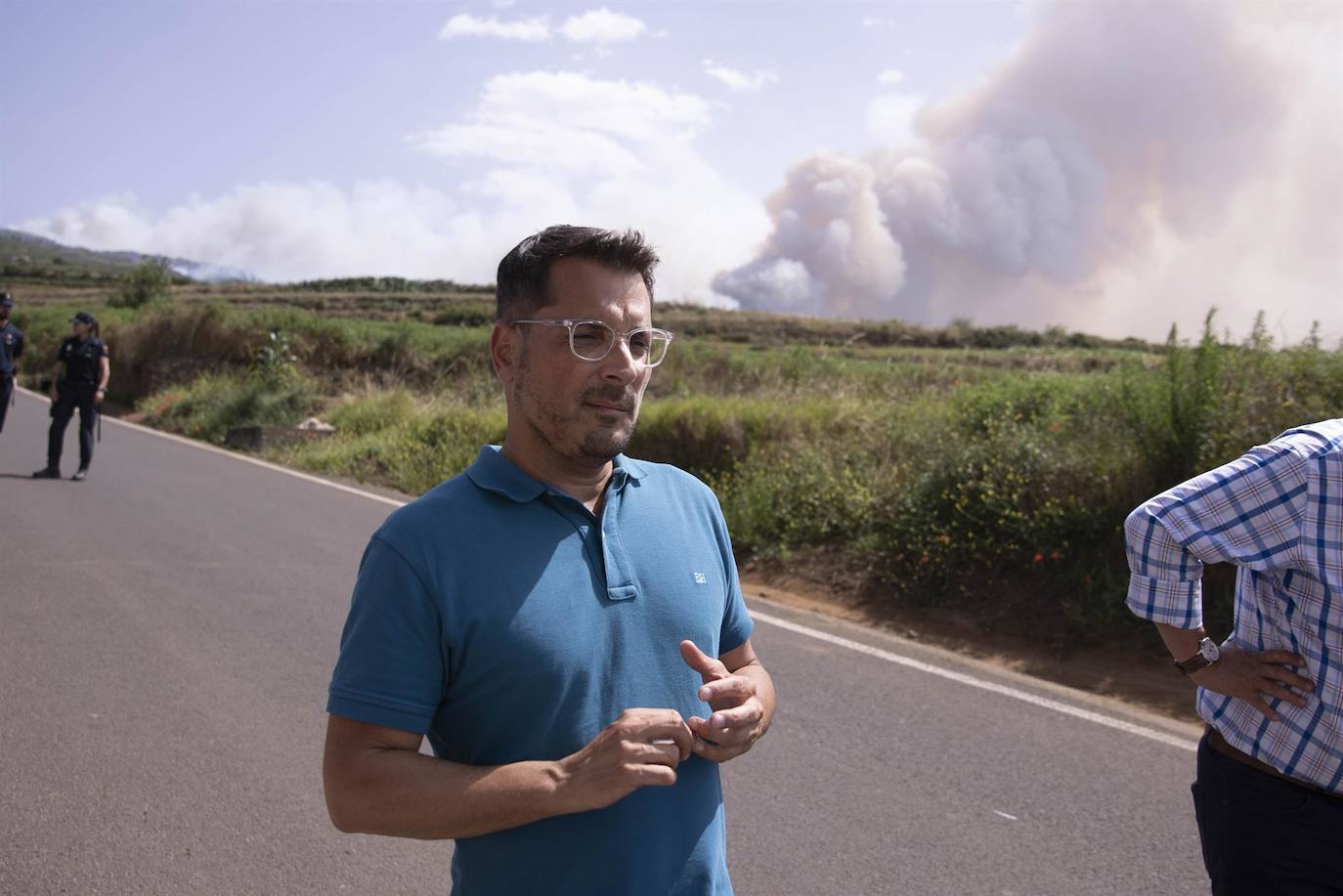 Fotos: Incendio forestal que se ha declarado en la zona de Los Campeches en Los Realejos