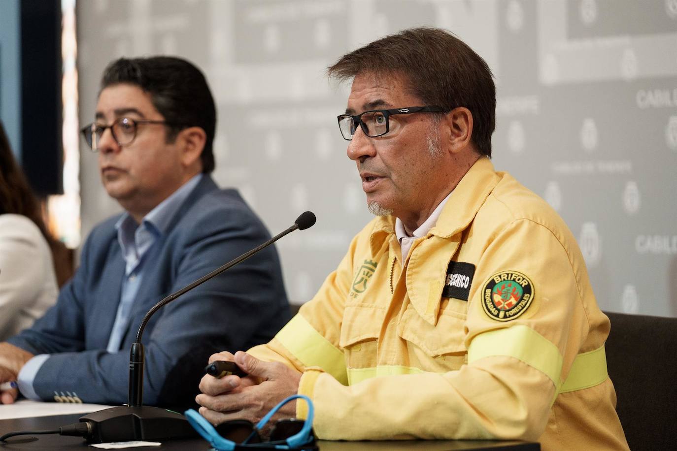 Fotos: Incendio forestal que se ha declarado en la zona de Los Campeches en Los Realejos