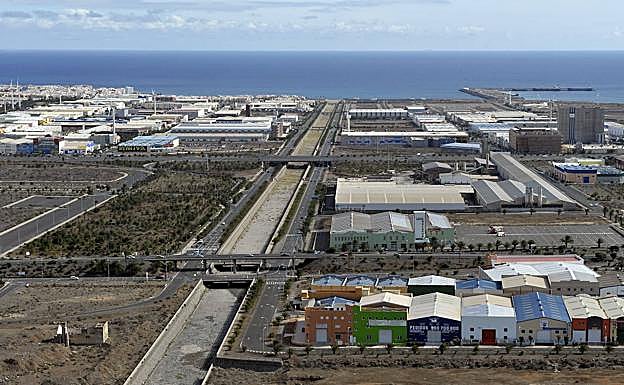 Vista parcial de los terrenos del Polígono Industrial de Arinaga, en el sureste de la isla. 