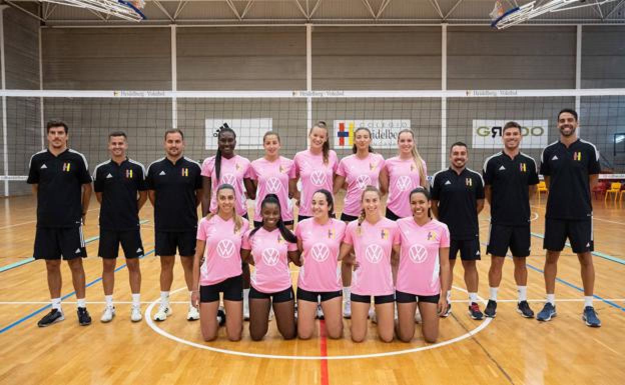 La plantilla del Heidelberg, durante el primer entrenamiento de verano. 