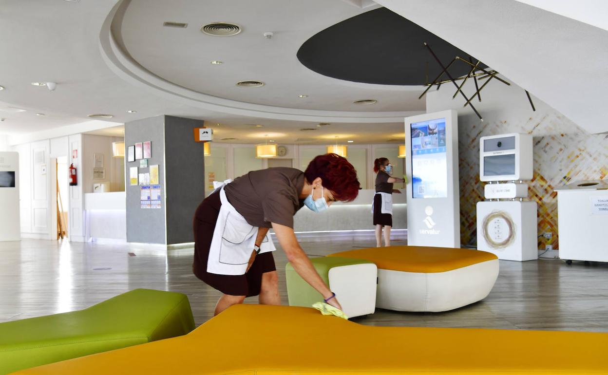 Imagen de unas trabajadoras de un hotel del sur de Gran Canaria. 