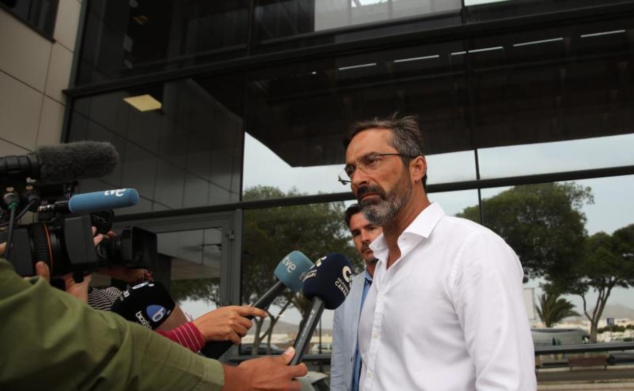 Pedro San Ginés este martes ante la sede judicial. 