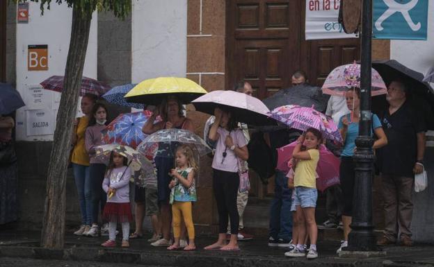 La lluvia cayó ligeramente, en forma de chaparrones, en Teror y otros puntos de Gran Canaria. 