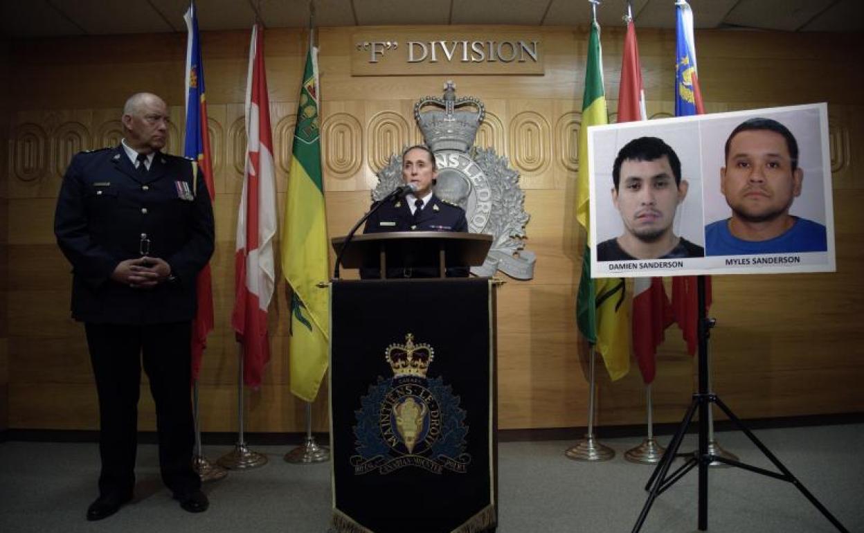 La subcomisaria de la Policía canadiense, Rhonda Blackmore, durante una rueda de prensa para dar los últimos datos.