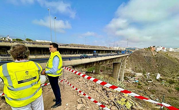 Imagen del viaducto del Guiniguada. 