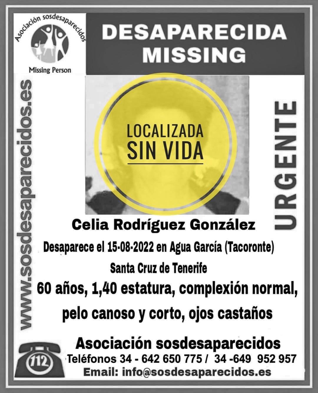 Aparece el cuerpo sin vida de una mujer desaparecida en Tenerife
