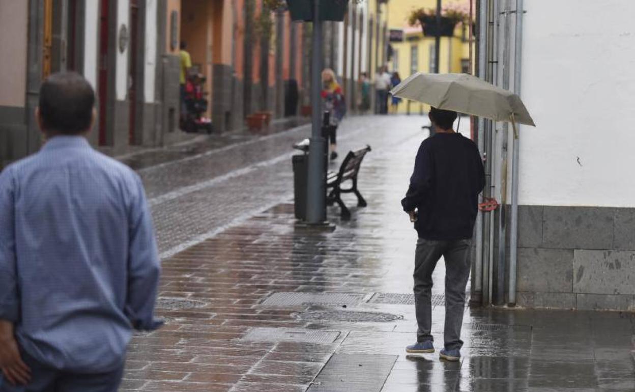 Día de lluvia en Canarias. 