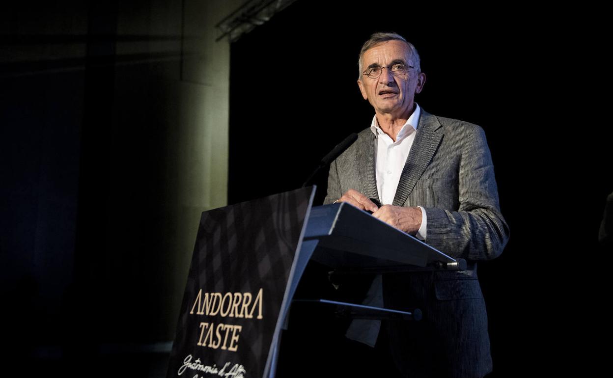 El respetado chef francés Michel Bras, ayer durante su intervención en el congreso Andorra Taste. 