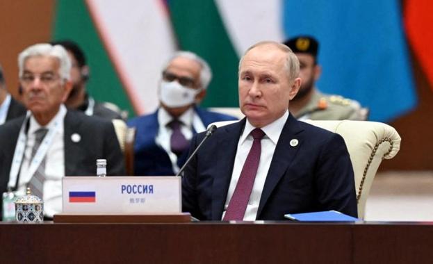 El presidente ruso, Vladímir Putin, durante la cumbre de la Organización de Cooperación de Sanghái en Samarcanda. 