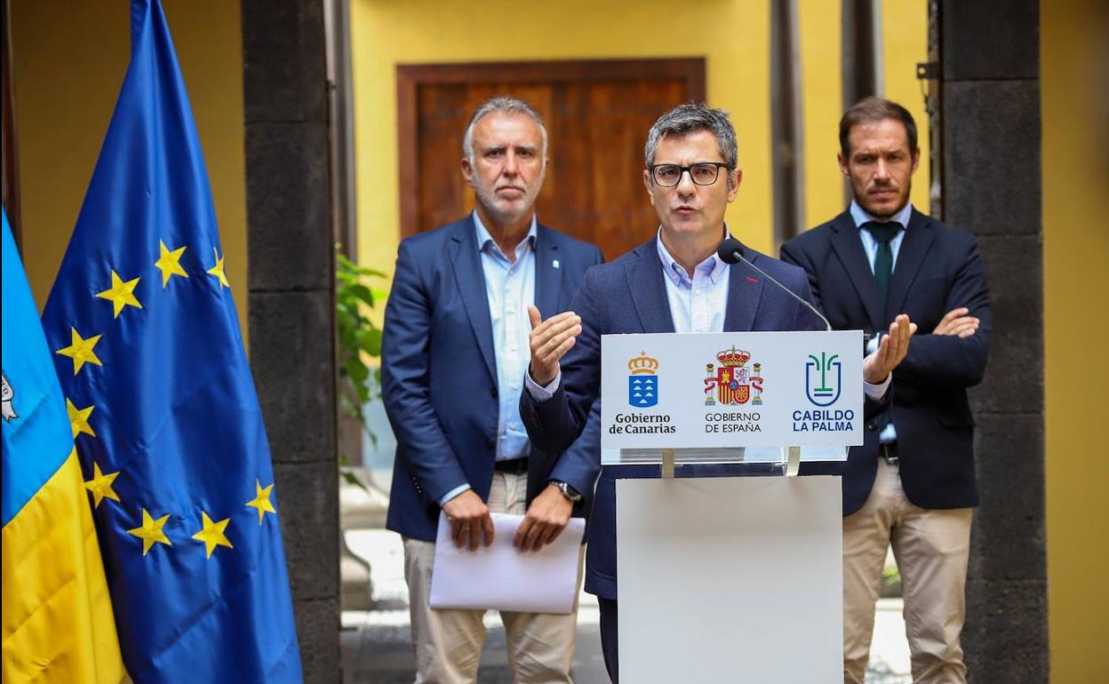 Comparecencia del ministro de Presidencia, Félix Bolaños. 