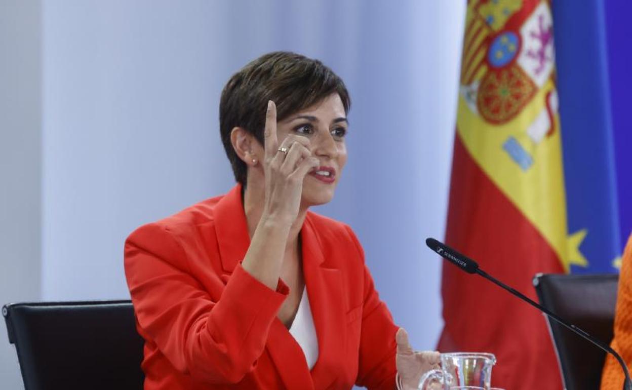 La ministra Portavoz, Isabel Rodríguez. 