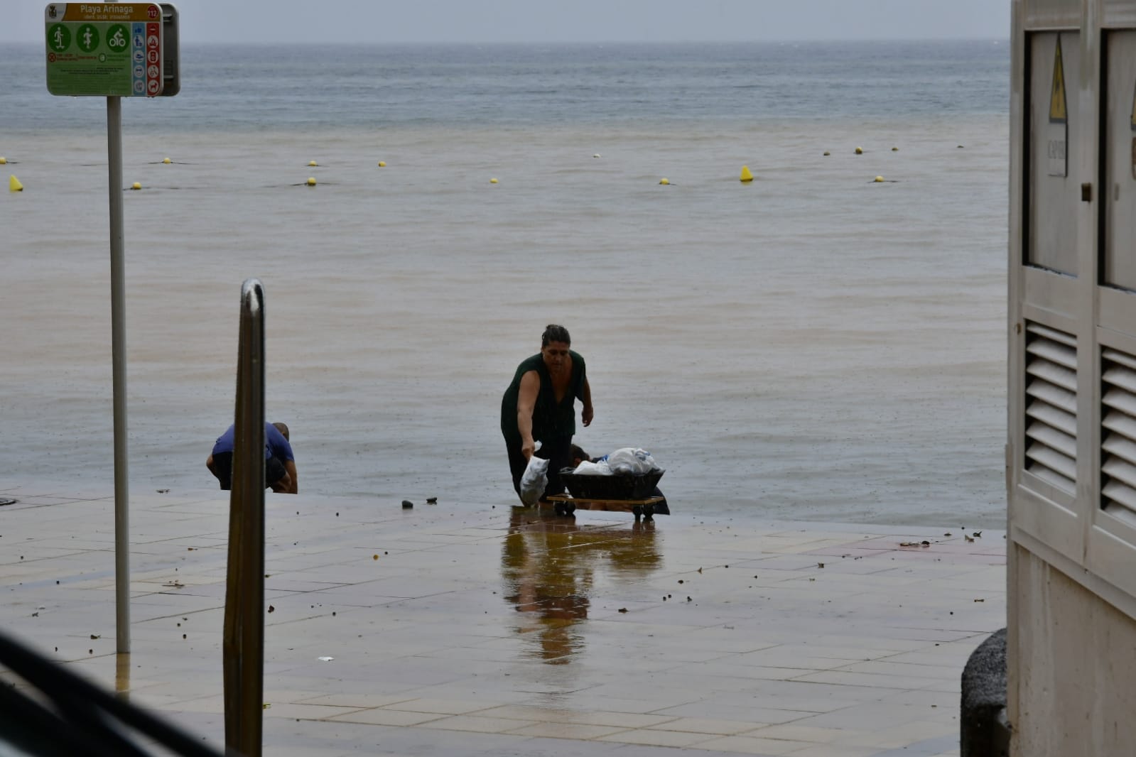 Fotos: Así descarga la lluvia en el sureste de Gran Canaria