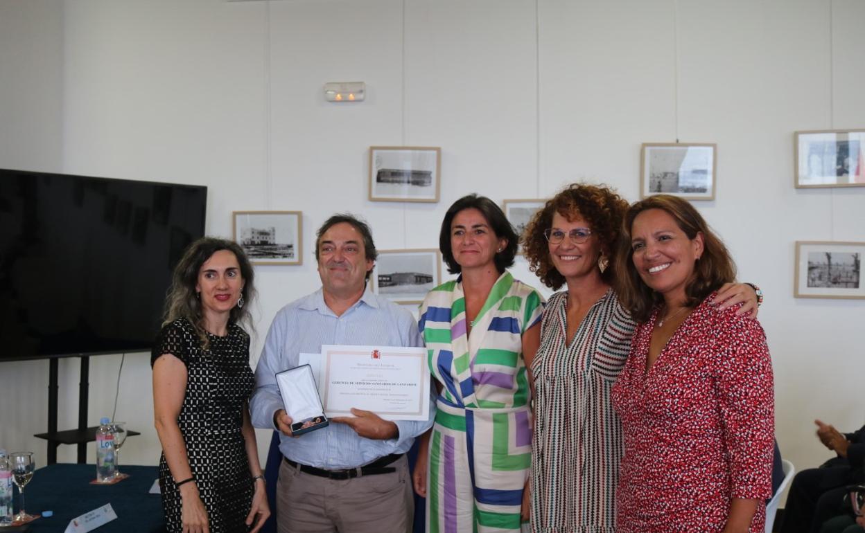 Momento de la entrega. 