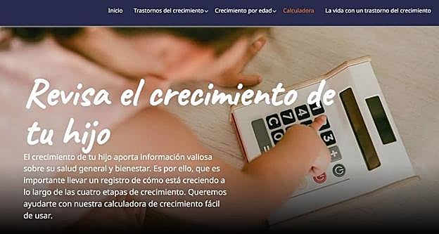 La calculadora de crecimiento de la página web «Más Que Estatura».