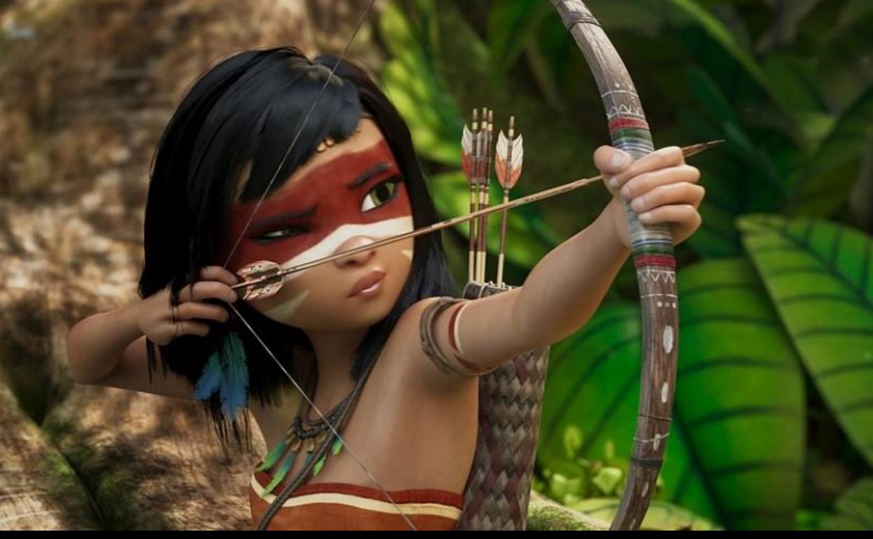 Ainbo es una joven arquera indígena. 