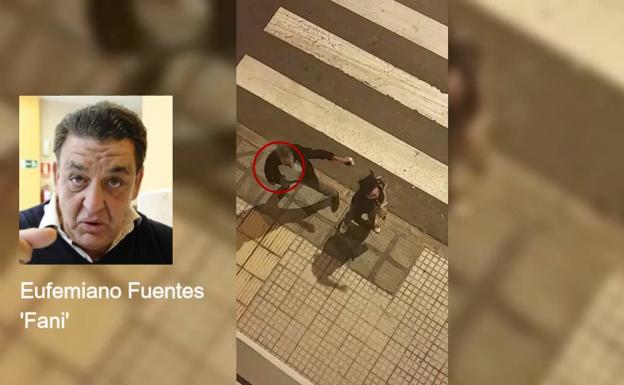 Eufemiano Fuentes, el autor del Crimen del Contenedor, en los altercados de Arenales. 