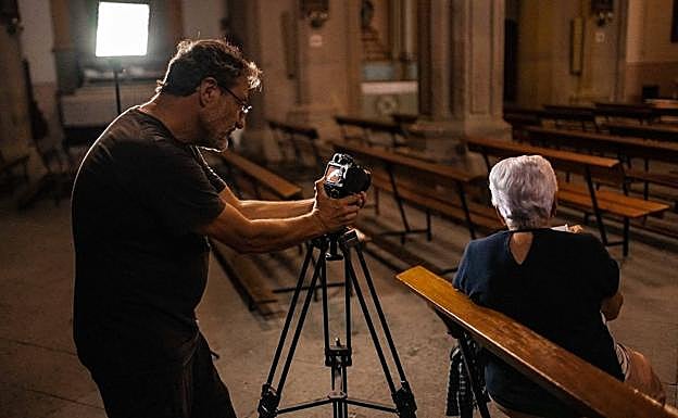 Imagen del rodaje de Evelio Pérez. 