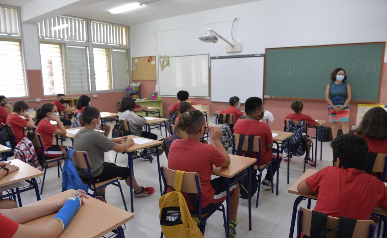 Imagen de archivo de un aula de Secundaria en la capital grancanaria. 