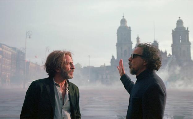 Daniel Giménez Cacho y Alejandro González Iñarritu.
