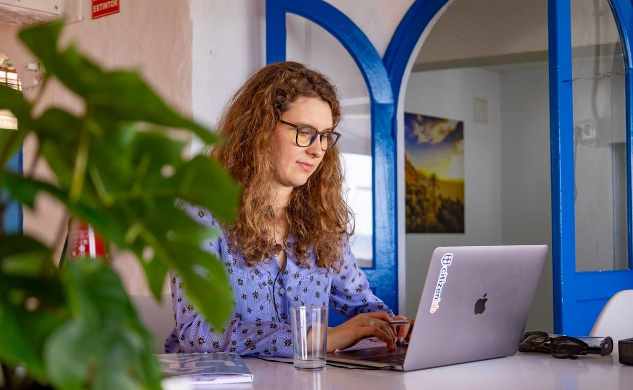 Trabajando en el nuevo espacio. 