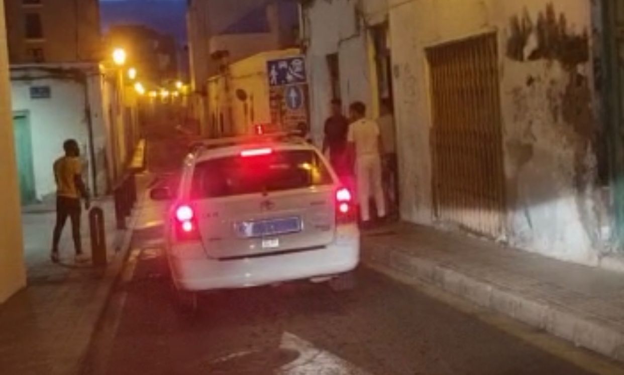 Captura de vídeo de uno de los momentos de la pelea. 