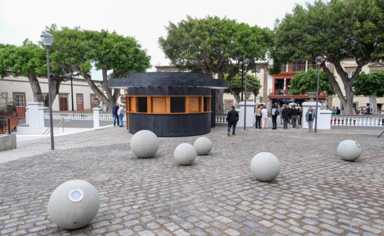 Imagen del quiosco ubicado en la Plaza Grande tras su remodelación. 