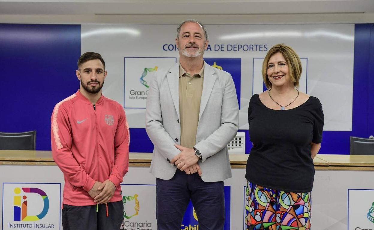 Carmona, hoy en la recepción en el Cabildo. 