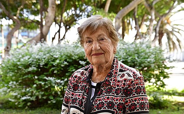 Yldaura Suárez, en el parque de Santa Catalina. 