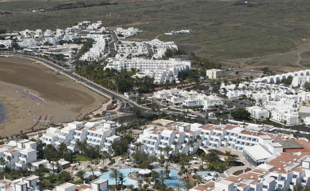 Imagen de archivo de la vista aérea de Tías, en Lanzarote.