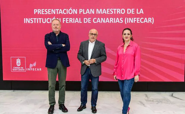 Palop, Antonio Morales y Natalila Santana, directora de Infecar, en la presentación del Plan. 