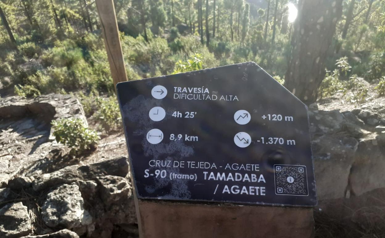 Imagen de los nuevos puntos informativos de los senderos. 