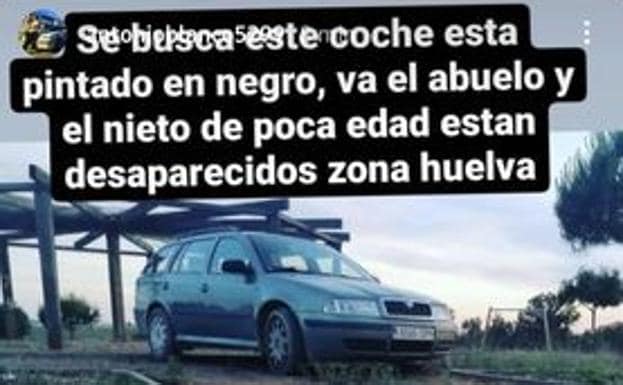 Imagen del mensaje difundido por la familia en redes sociales tras la desaparición. 