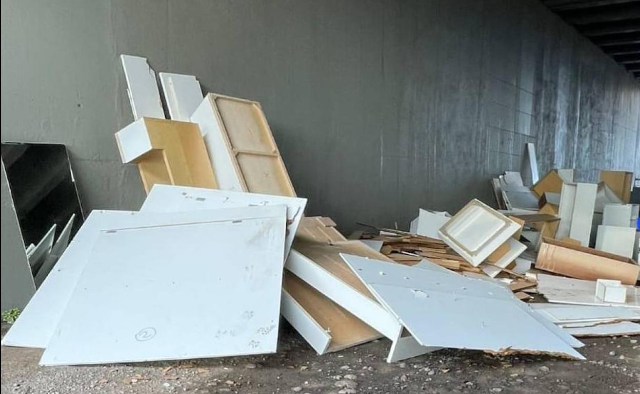 Imagen de los escombros. 