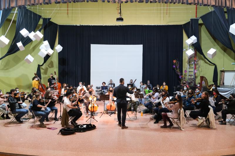 Imagen de archivo de un ensayo de la Orquesta Comunitaria. 