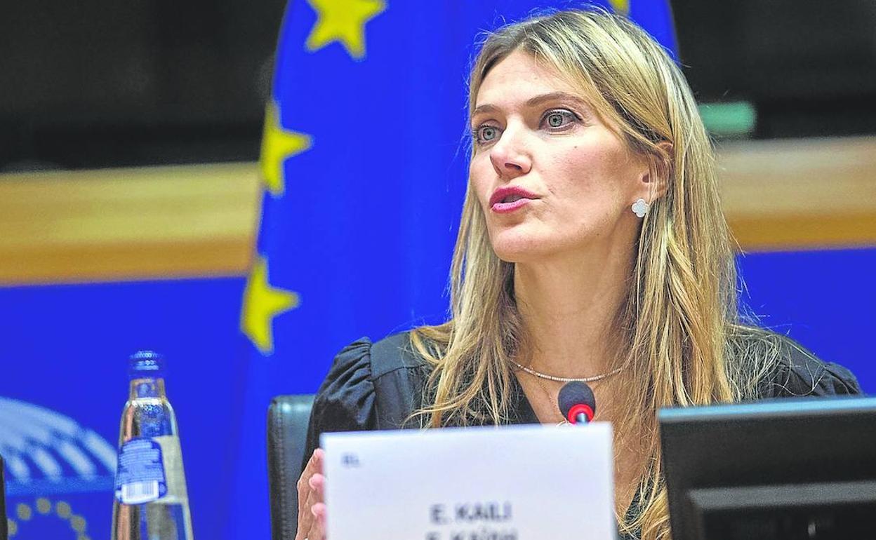 La vicepresidenta del Parlamento europeo, la griega Eva Kaili