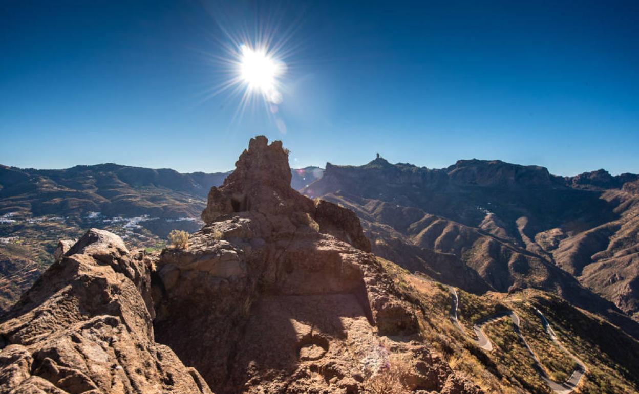 Vista de las Montañas Sagradas de Gran Canaria, declaradas Patrimonio Mundial por la Unesco. 