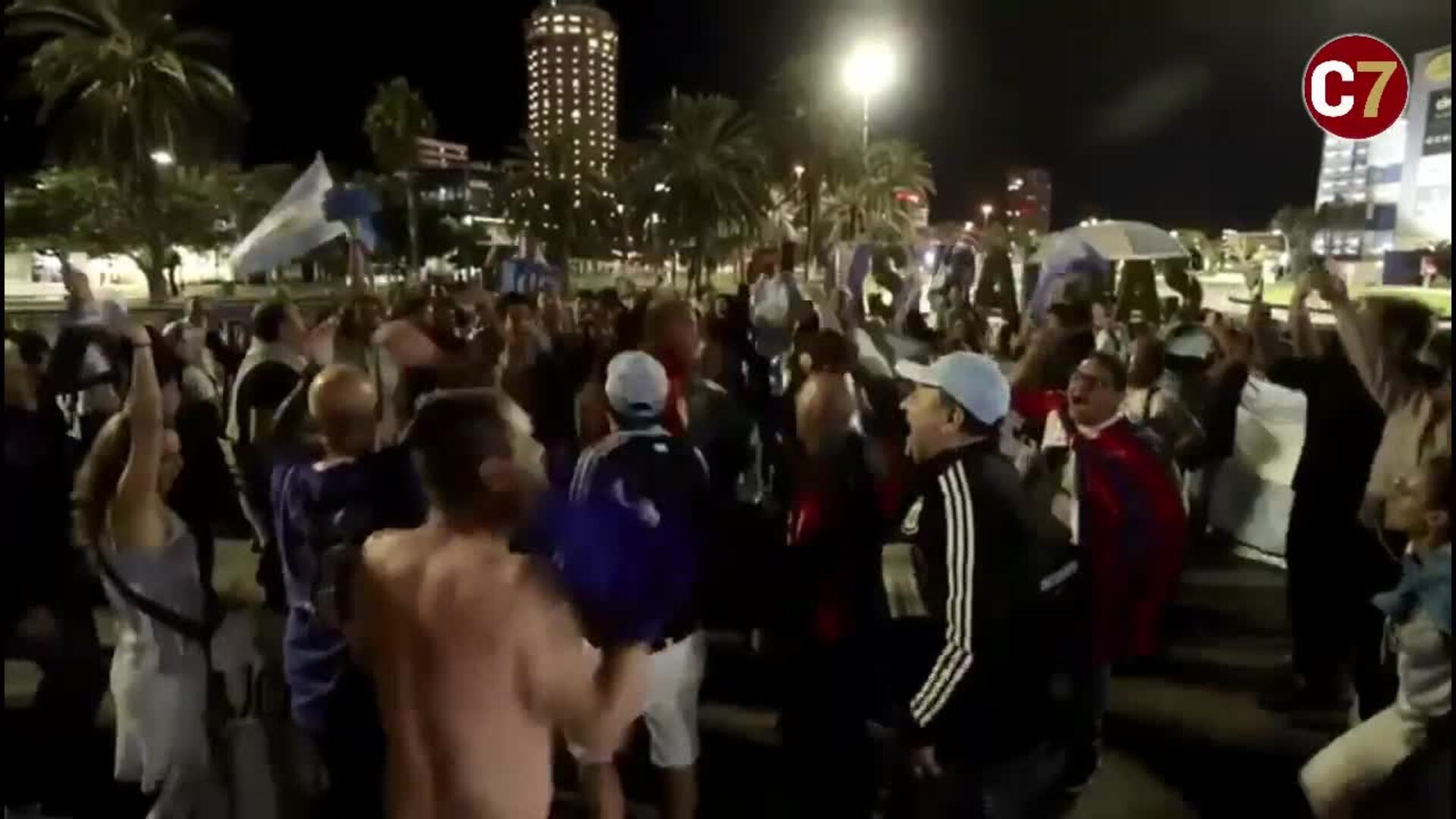 'Banderazo' para alentar a Argentina en el Parque Santa Catalina