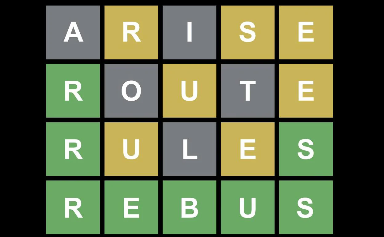 Imagen del juego de palabras Wordle. 