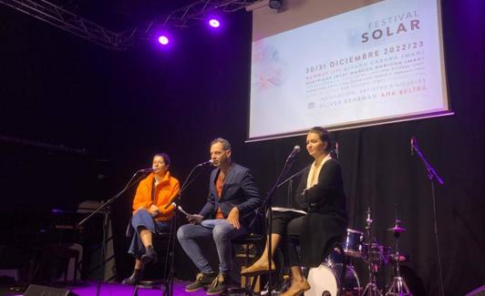 Ana Beltrá, José Alberto Medina y Dácil Manrique de Lara, en la rueda de prensa de este jueves, 22 de diciembre. 